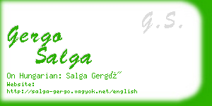 gergo salga business card